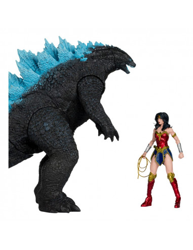 DC Justice League Monsterverse DC Multiverse Action Figures 2-Pack Wonder Woman Vs. Atomic Blast Godzilla 18 cm