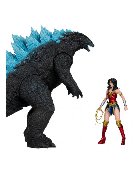 DC Justice League Monsterverse DC Multiverse Action Figures 2-Pack Wonder Woman Vs. Atomic Blast Godzilla 18 cm