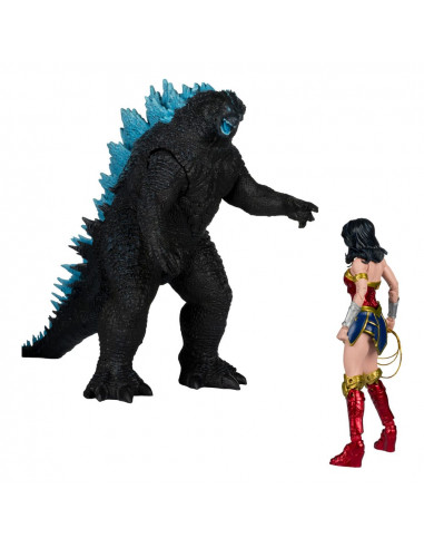 DC Justice League Monsterverse DC Multiverse Action Figures 2-Pack Wonder Woman Vs. Atomic Blast Godzilla 18 cm