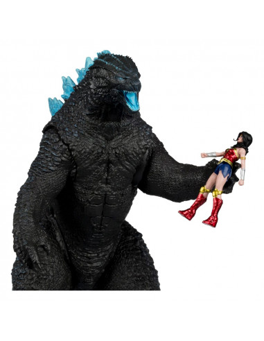 DC Justice League Monsterverse DC Multiverse Action Figures 2-Pack Wonder Woman Vs. Atomic Blast Godzilla 18 cm