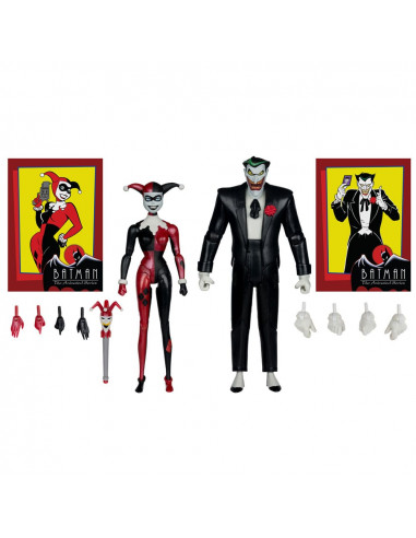 Batman: The Animated Series DC Direct Action Figures Harley Quinn & The Joker (Mad Love) (Gold Label) 18 cm