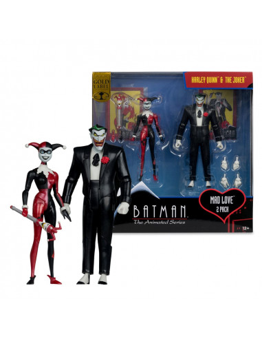 Batman: The Animated Series DC Direct Action Figures Harley Quinn & The Joker (Mad Love) (Gold Label) 18 cm