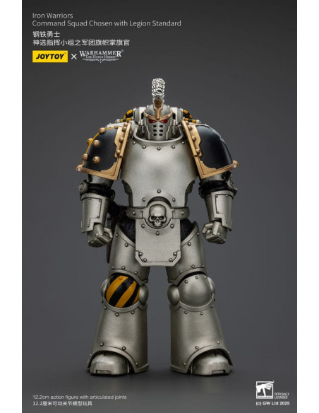 Warhammer The Horus Heresy Action Figure 1/18 lron Warriors Command Squad Chosen with Legion Standard 12 cm