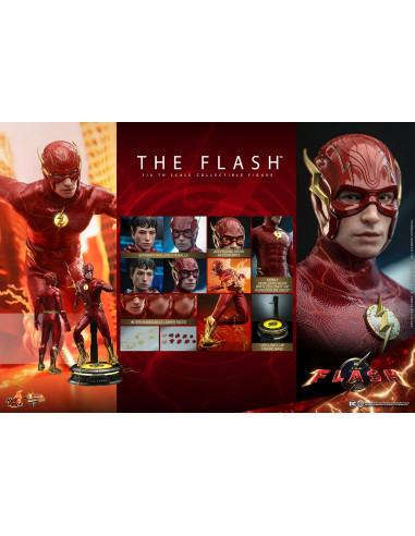 DC THE FLASH Ezra Miller as Barry Allen Action Figure Hot Toys Sideshow MMS713