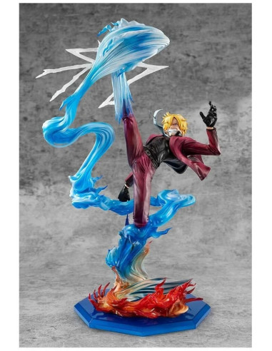 ONE PIECE Sanji 1/8 Pvc Figure P.O.P. K-Maximum MegaHouse Bandai In Brown Box