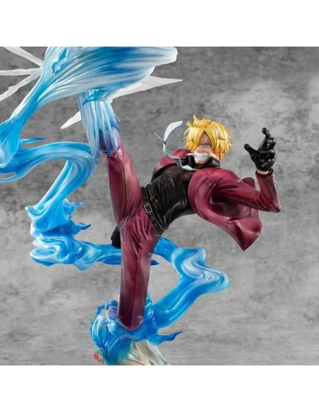 ONE PIECE Sanji 1/8 Pvc Figure P.O.P. K-Maximum MegaHouse Bandai In Brown Box