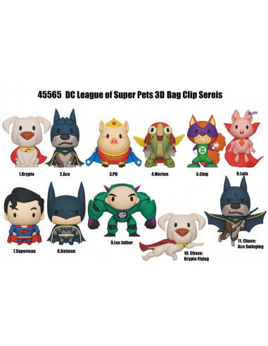 DC Super Pets 3D PVC Bag Clips Series 1 Display (24)