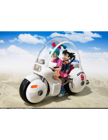 S.H. Figuarts BUNDLE Bulma + Moto Capsule No. 9 & Goku bambino Bandai Tamashii !