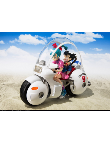 S.H. Figuarts BUNDLE Bulma + Moto Capsule No. 9 & Goku bambino Bandai Tamashii !