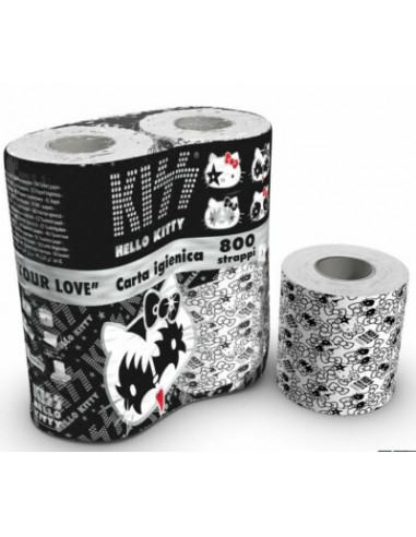 KISS & GENE SIMMONS HELLO KITTY CARTA IGIENICA TOILET PAPER LIMITED EDITION 2012
