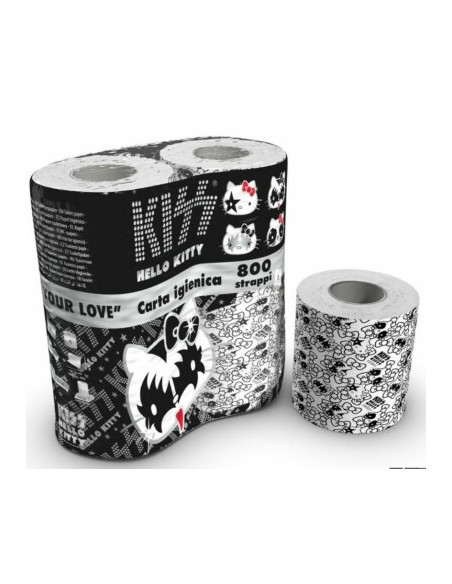 KISS & GENE SIMMONS HELLO KITTY CARTA IGIENICA TOILET PAPER LIMITED EDITION 2012