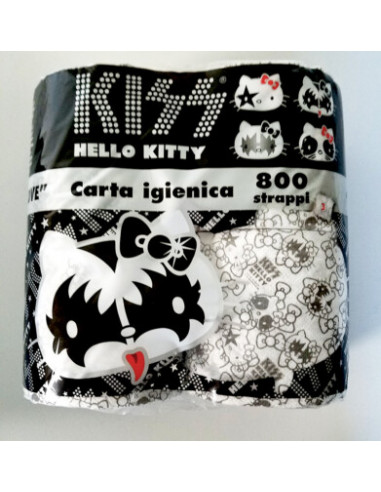 KISS & GENE SIMMONS HELLO KITTY CARTA IGIENICA TOILET PAPER LIMITED EDITION 2012