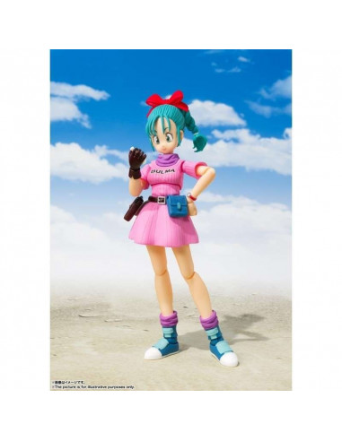 S.H. Figuarts BUNDLE Bulma + Moto Capsule No. 9 & Goku bambino Bandai Tamashii !