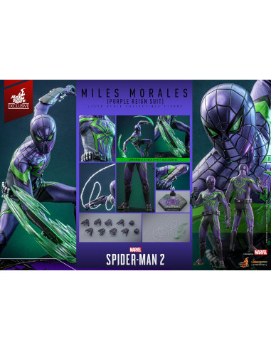 Spider-Man MILES MORALES PURPLE REIGN SUIT 1/6 Hot Toys Sideshow Exclusive VGM68