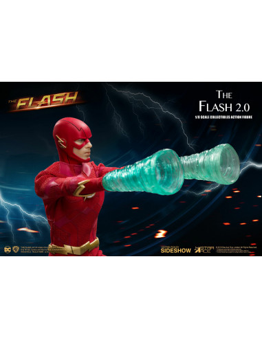DC The Flash 2.0 Deluxe Action Figure 1:8 Grant Gustin CW Star Ace Sideshow 