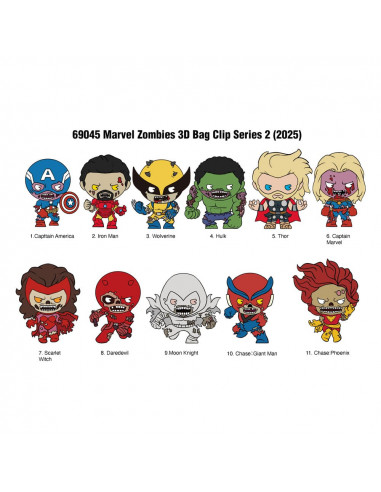 Marvel PVC Bag Clips Series 2 Zombies  Display (24)