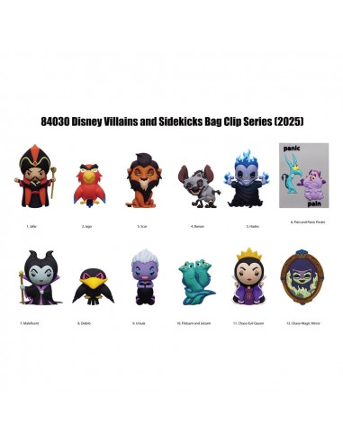 Disney 3D Foam Bag Clips Villains Series 4 Display (24)