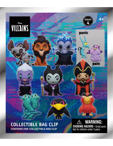 Disney 3D Foam Bag Clips Villains Series 4 Display (24)