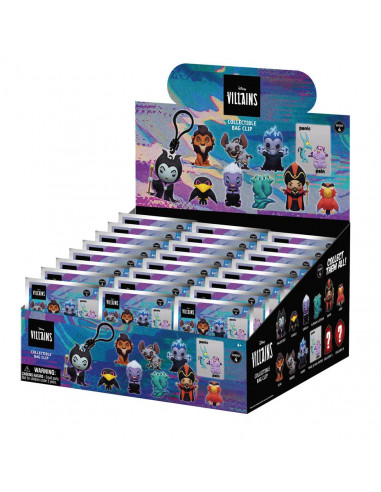Disney 3D Foam Bag Clips Villains Series 4 Display (24)