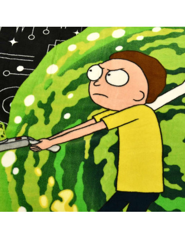 RICK & MORTY PORTAL COZY BLANKET