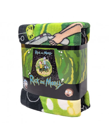 RICK & MORTY PORTAL COZY BLANKET