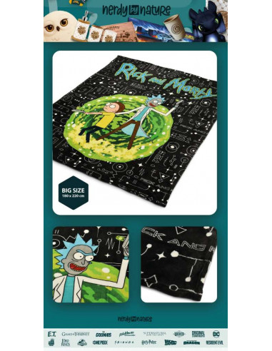 RICK & MORTY PORTAL COZY BLANKET