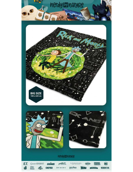 RICK & MORTY PORTAL COZY BLANKET
