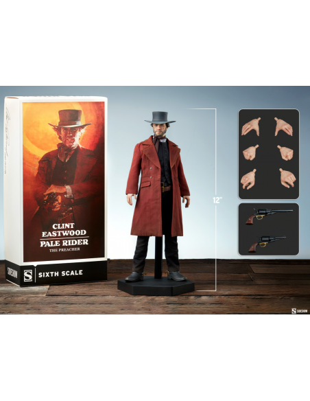 Clint Eastwood Il cavaliere pallido The Preacher 30cm 1/6 Action Figure Sideshow