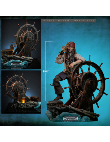 PIRATES OF THE CARIBBEAN J. Depp Jack Sparrow DLX Figure DX39 Hot Toys Sideshow
