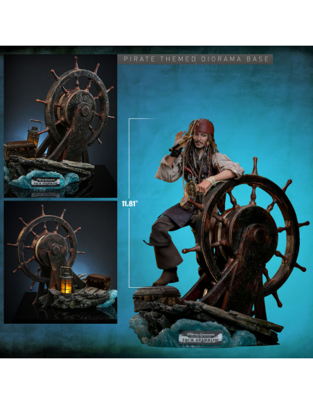 PIRATES OF THE CARIBBEAN J. Depp Jack Sparrow DLX Figure DX39 Hot Toys Sideshow