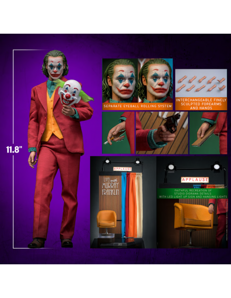 DC Batman Joaquin Phoenix THE JOKER 1/6 Action Figure Hot Toys Sideshow DX42