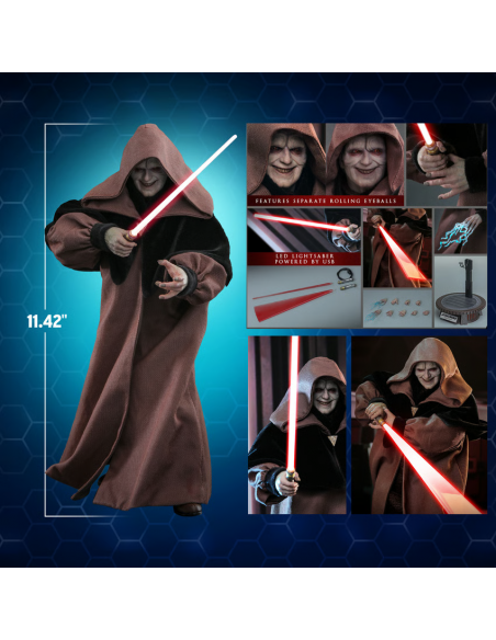 STAR WARS Darth Sidious Imperatore Palpatine 1/6 Figure MMS745 Hot Toys Sideshow