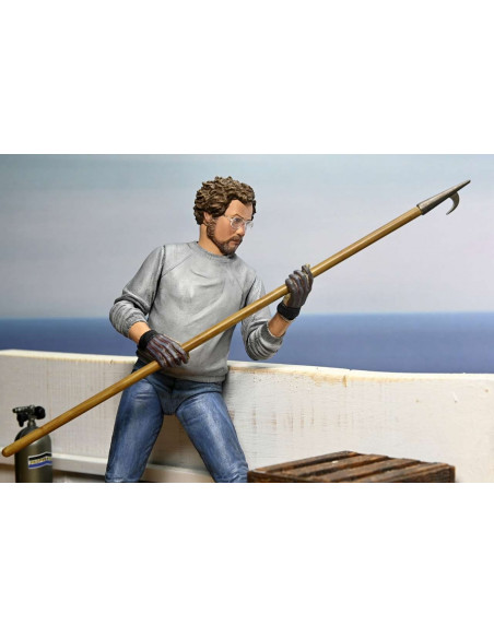 LO SQUALO Jaws Action Figure Richard Dreyfuss Hooper Amity Arrival Ultimate NECA