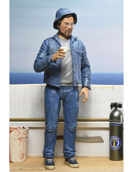 LO SQUALO Jaws Action Figure Richard Dreyfuss Hooper Amity Arrival Ultimate NECA