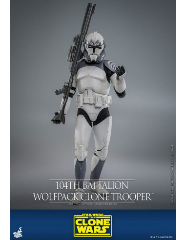 Star Wars The Clone Wars Action Figure 1/6 104th Battalion Wolfpack Clone Trooper 30 cm