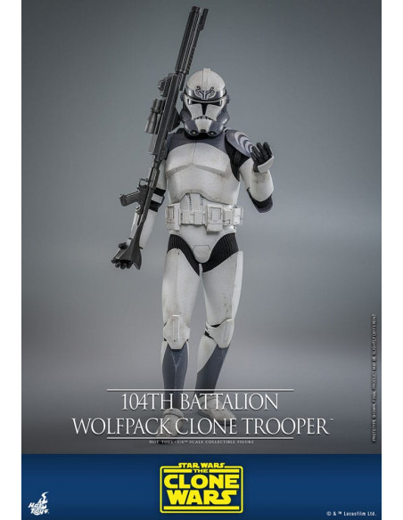 Star Wars The Clone Wars Action Figure 1/6 104th Battalion Wolfpack Clone Trooper 30 cm