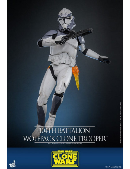 Star Wars The Clone Wars Action Figure 1/6 104th Battalion Wolfpack Clone Trooper 30 cm