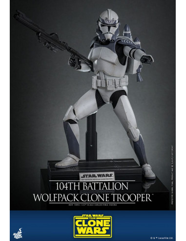 Star Wars The Clone Wars Action Figure 1/6 104th Battalion Wolfpack Clone Trooper 30 cm