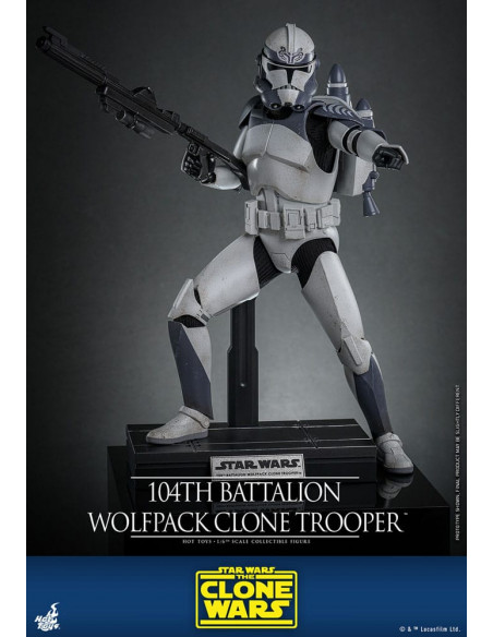 Star Wars The Clone Wars Action Figure 1/6 104th Battalion Wolfpack Clone Trooper 30 cm