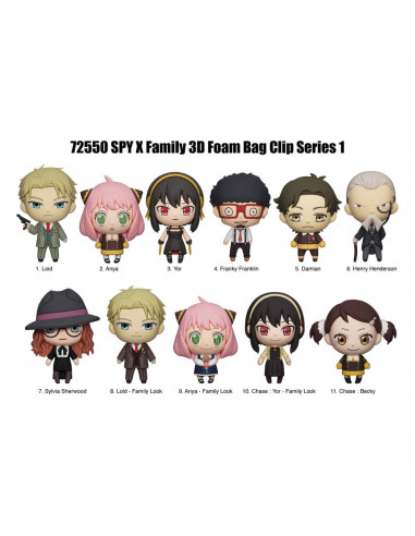 Spy x Family 3D Foam Bag Clips Series 1 Display (24)