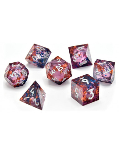 CritStones Liquid Core Dice Set Fey Mist (7)