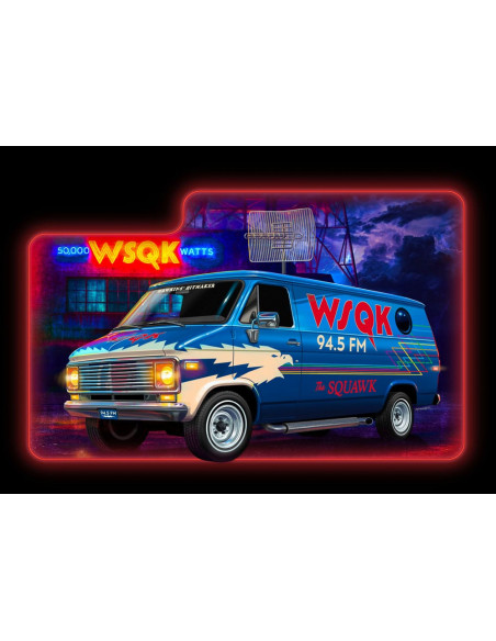 Stranger Things Model Kit 1/25 Squawk Van (Aqua Color) 21 cm