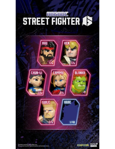 Arcade: Capcom Street Fighter Series 4 inch Vinyl Figure Blind Box Display (6)
