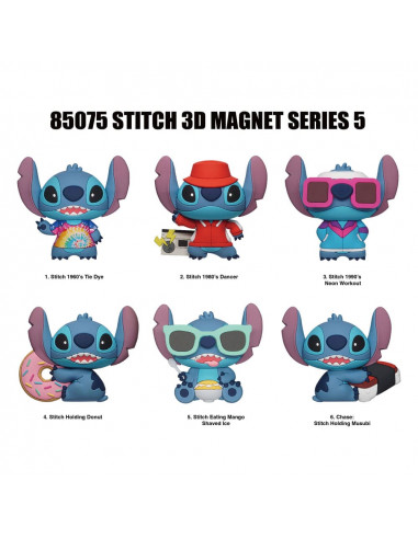 Lilo & Stitch 3D Magnets Stitch Series 5 Blind Pack Display (12)