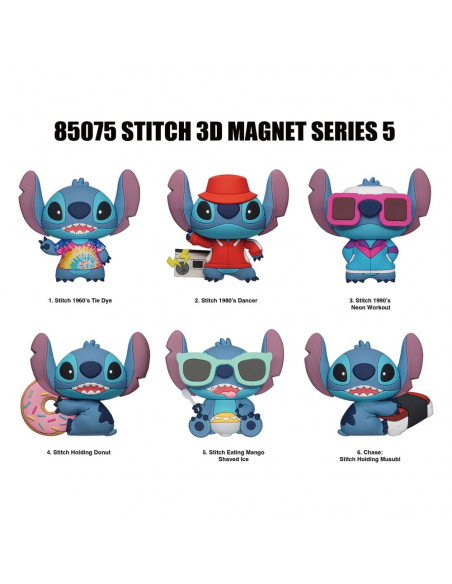 Lilo & Stitch 3D Magnets Stitch Series 5 Blind Pack Display (12)