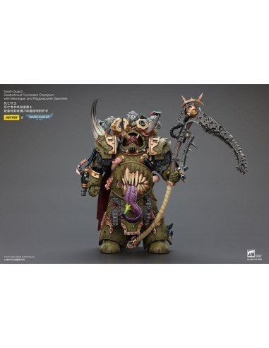 Warhammer 40k Action Figure 1/18 Death Guard Deathshroud Terminator Champion with Manreaper and Plaguespurter Gauntlets 14 cm