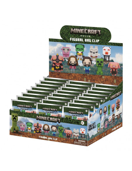 Minecraft 3D PVC Bag Clips Series 1 Display (24)
