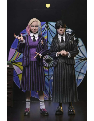 WEDNESDAY ENID & WEDNESDAY NEVRMORE UNIFORM 2PACK CLOTHED AF