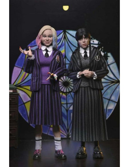 WEDNESDAY ENID & WEDNESDAY NEVRMORE UNIFORM 2PACK CLOTHED AF