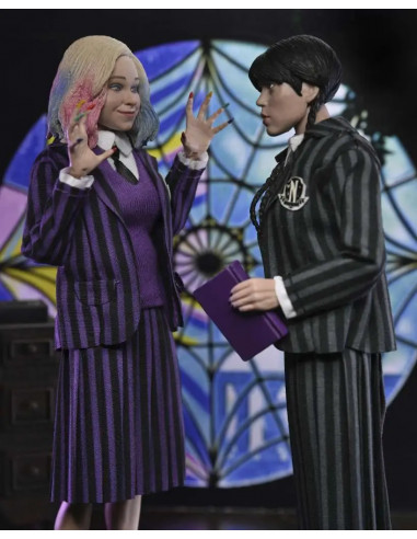 WEDNESDAY ENID & WEDNESDAY NEVRMORE UNIFORM 2PACK CLOTHED AF